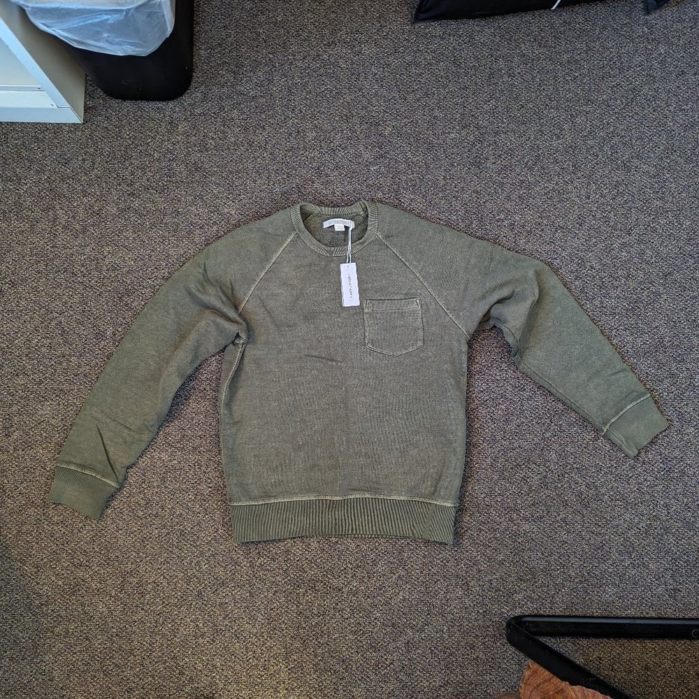 Outerknown Sur Pocket Sweatshirt - Olive Green - szM